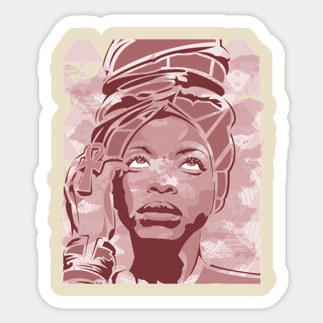 erykah badu silhoutte Sticker by adon aska